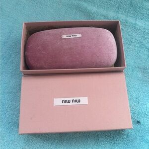 Miu Miu Pink Velvet Eyewear Case